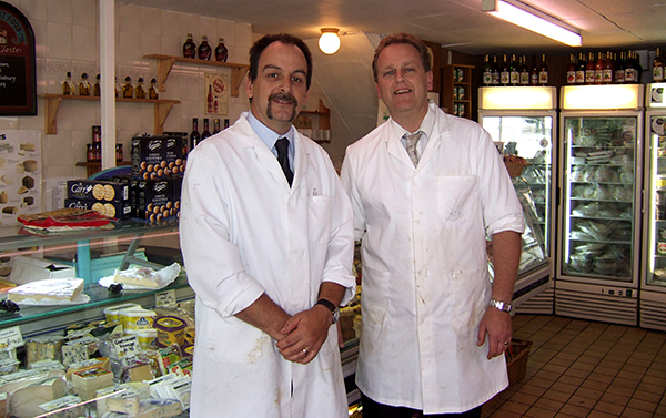 Paul and Dean in Buntings food store, Coggeshall, Essex